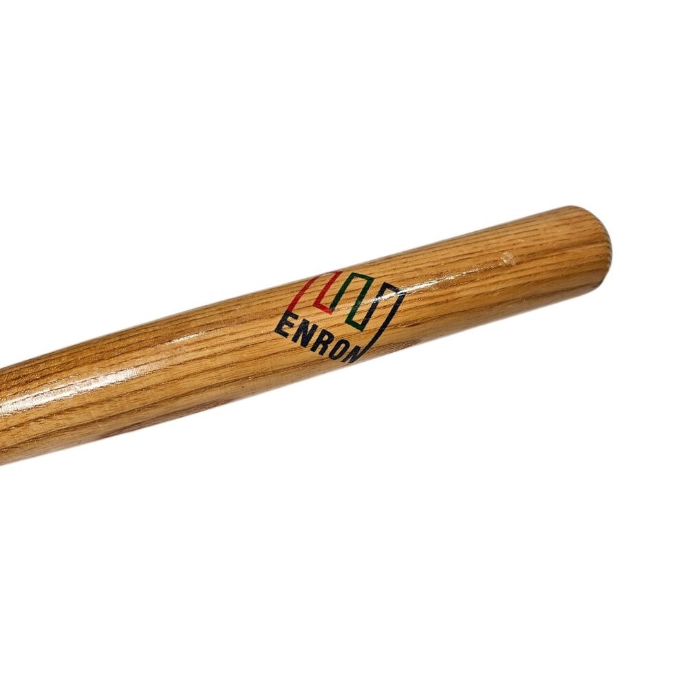Vintage Enron Mini Wooden Baseball Bat 18" Hit a Home Run Oil & Gas